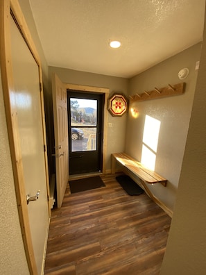 Mud room and access to garage.