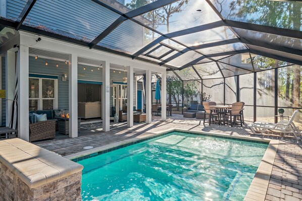 Screened in Heated Pool