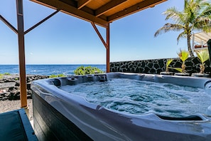 Watch the waves roll in from your 38 jet Master Spas hot tub!