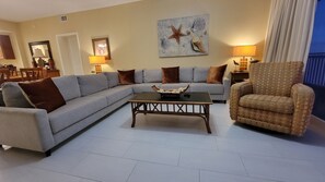 Living Area with Sectional Sleeper Sofa (King Size Sleeper)