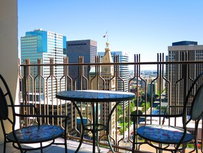 SPACIOUS OPEN BALCONY WITH A BREATHTAKING CITY VIEW