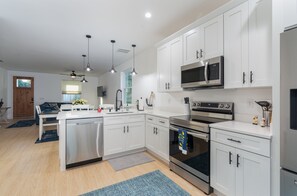 Open floor plan for family gatherings