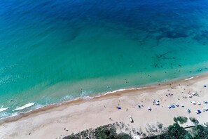 Aerial view of the stunning Dicky Beach.