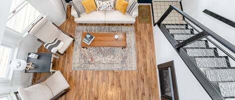 View of the den from the loft bedroom.