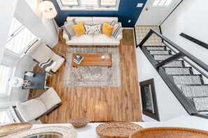 View of the den from the loft bedroom.