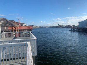 View of the waterway from the deck