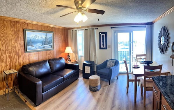 Welcome to Mountain Lodge 212, featuring an expanded kitchen with extra counterspace and cabinets and great views of Ballhooter lift!