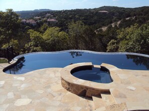 Pool and hot tub at the Hollows Beach Club