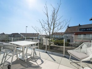Chair, Outdoor Furniture, Apartment, Balcony, Daylighting, Kitchen & Dining Room Table, Outdoor Table, Aluminium, Patio, Houseplant