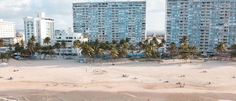 We are RIGHT ON THE ISLA VERDE BEACH -- you cannot get any closer!