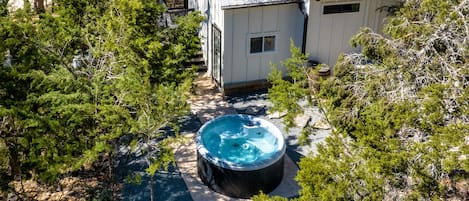 Private Hot tub as seen from the air!