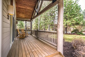 Front porch with pine rockers