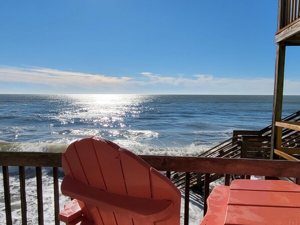 Private Deck with Ocean views