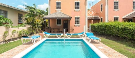 A beautiful private pool to enjoy on days off from the beach!