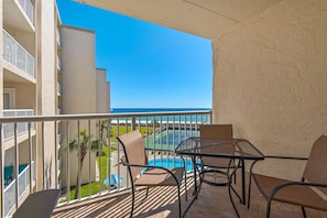 Enjoy your morning coffee on the balcony