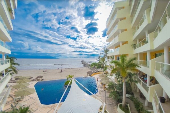 Ocean Front view from Balcony