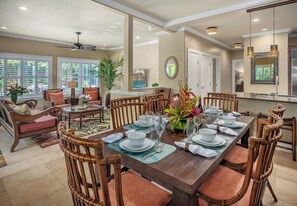 Regency Villas 213 Beautiful Dining Table and Settings for a Party of 6