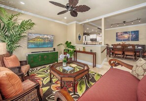 Regency Villas 213 Spacious Living Area with Large Flat Screen TV