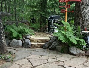 Patio in front of your cabin with 5 burners 