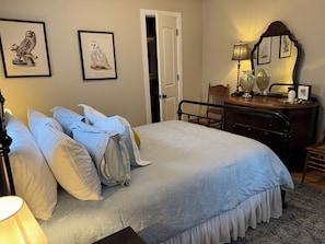 Master bedroom dresser and closet provide ample storage