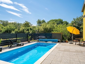Bleu, Piscine, Composite, Loisir, Mobilier De Jardin, Recours, Ombre, Jardin, Eco Hôtel, Conception