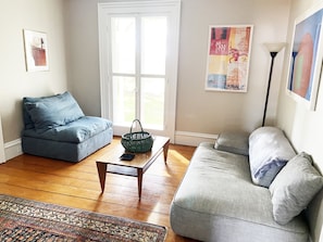 Comfy sitting room.