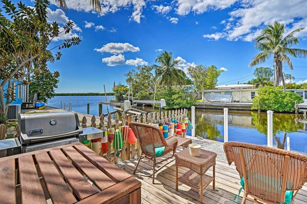 Matlacha Vacation Rental | 2BR | 2BA | 1 Step to Enter | 640 Sq Ft