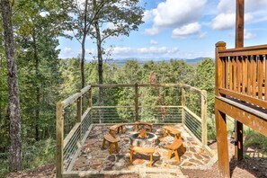 Custom stone fire pit
