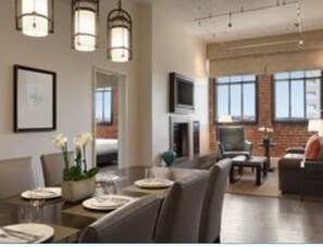 Typical unit living room and dining room