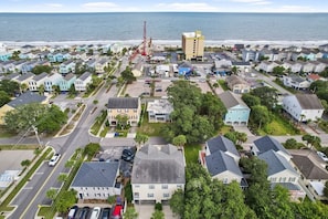 Another aerial view showing proximity to the beach.