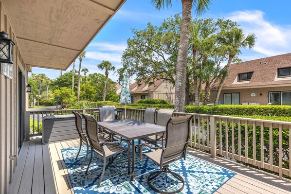 Private Deck with Seating Up to 6