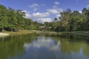 Lake view of cabin