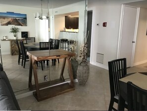 Spacious living and dining area