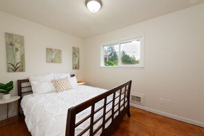 One of the three bedrooms with queen bedding