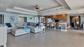 Open floor plan with living room/kitchen