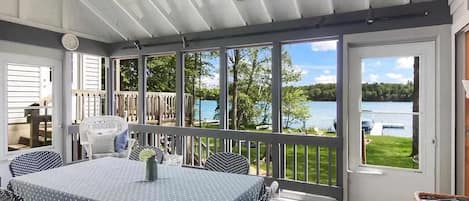 Beautiful screen sitting and dining area  - everyone's favorite place to be!