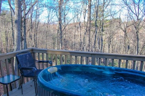 Private setting with your private hot tub...