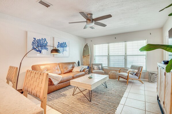 Cocoa Beach Vacation Rental | 2BR | 1BA | 1,500 Sq Ft | 2 Steps to Access