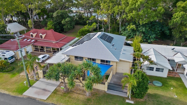 Aerial view of the property