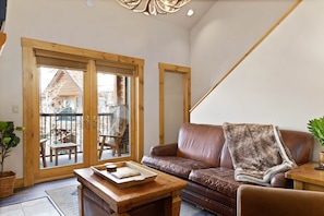 Spacious living room and Queen sleeper couch