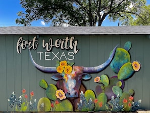 #byersbungalow photo opp with Old Annie, the longhorn.