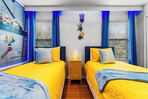 Minion Room with 2 twin beds - shares a bathroom with Mickey Room