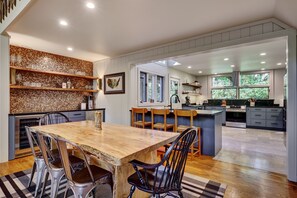 Dining area and kitchen