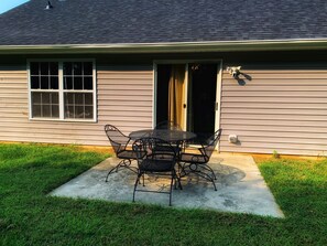 quiet backyard