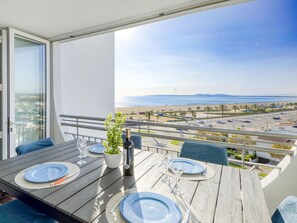Wohnung, Meer, Balkon, Schatten, Hotel, Resort, Penthouse, Aluminium