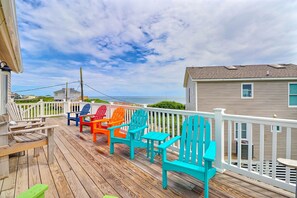 Amazing ocean views from the top deck of Just Beachy.