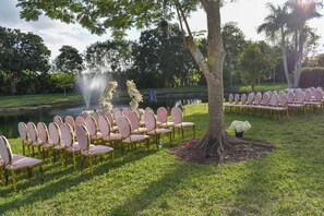 Outdoor banquet area