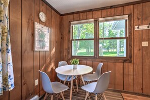 The bright and inviting dining space