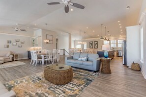 Top-Level Living Room with Deck Access