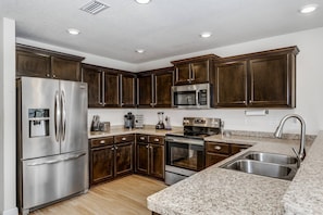 Completely updated kitchen with stainless steel appliances